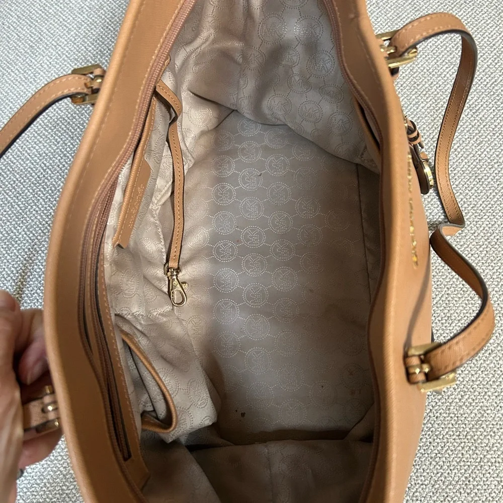 MICHAEL KORS 2TONE JET SET SHOULDER TOTE HANDBAG - Picture 6 of 9